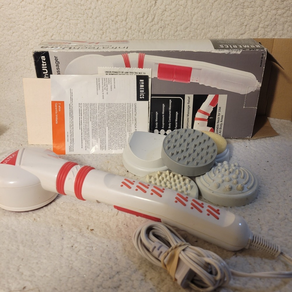 Homedics Infra-Tech Ultra Infrared Heated Massager Model QB-60 Vintage Tested
